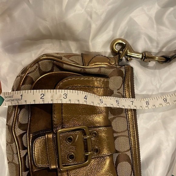 Coach signature c brown bronze khaki mini bag - Picture 15 of 15